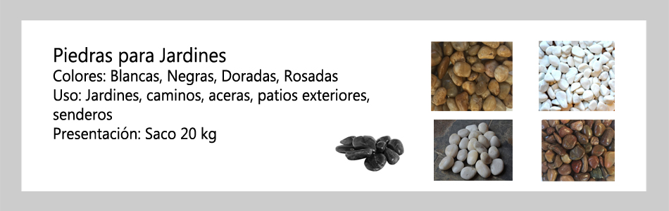 Piedras para Jardines informacion tecnica