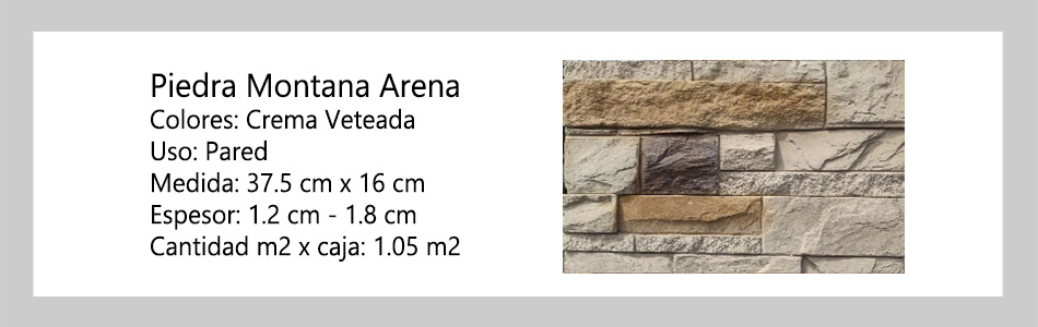 Piedra decorativa elegante especificaciones tecnica